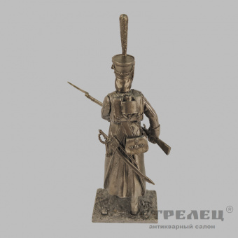 фото — оловянный солдатик «рядовой во фронте по команде на руку» мод.2. гк